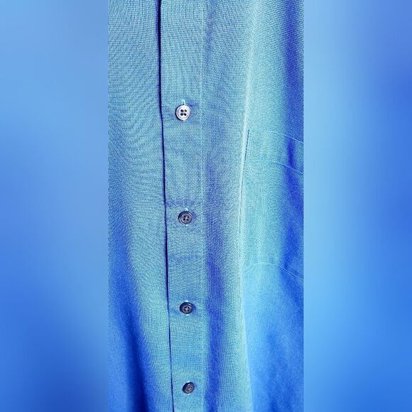 Men's Claiborne Blue Button Down Long Sleeve Shirt - Size XL - Picture 3 of 4